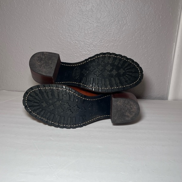 Frye Cognac Brown Sabrina Chelsea Boots Leather - Picture 11 of 11